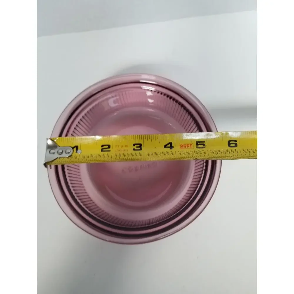 VTG Corning Vision Ribbed 1-Pint Casserole Dish C-16-B Cranberry Color